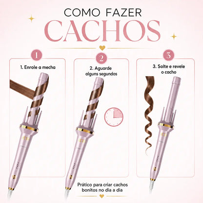 Kit Modelador De Cachos Automático | 3 Temperaturas - Aquecimento Rápido 30s