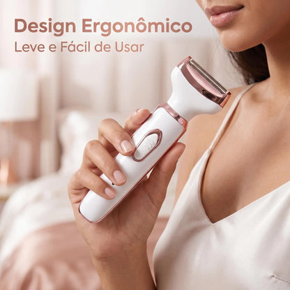 Kit Depilador Elétrico 4 em 1 Multifuncional Para Todas as Partes do Corpo