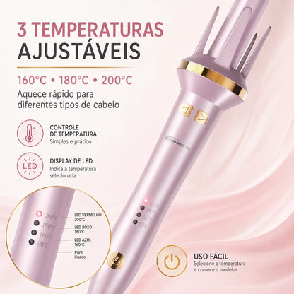Kit Modelador De Cachos Automático | 3 Temperaturas - Aquecimento Rápido 30s
