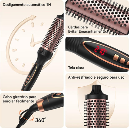 Escova Alisadora e Modeladora Profissional - Bivolt (110V/220V)