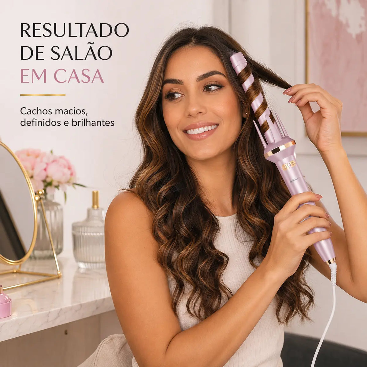 Kit Modelador De Cachos Automático | 3 Temperaturas - Aquecimento Rápido 30s