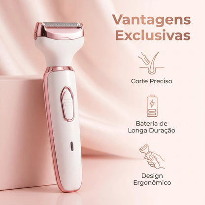 Kit Depilador Elétrico 4 em 1 Multifuncional Para Todas as Partes do Corpo